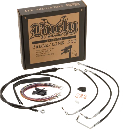 Burly 15in Black Bagger Bar Control Kit wo Cruise