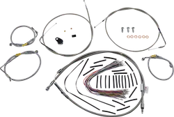 Burly 13in Stainless Steel Bagger Bar Control Kit wo Cruise