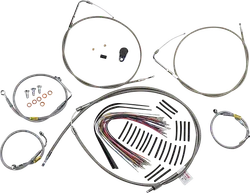 Burly 15in Stainless Steel Bagger Bar Control Kit wo Cruise