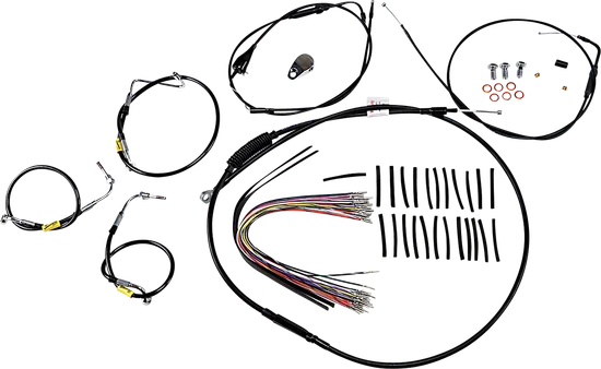 Burly 13in Black Bagger Bar Control Kit w Cruise