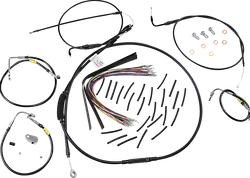 Burly 15in Black Bagger Bar Control Kit w Cruise