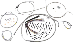 Burly 13in Stainless Steel Bagger Bar Control Kit w Cruise