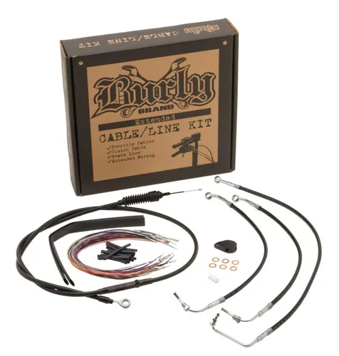 Burly 13in Black Handlebar Controls Kit