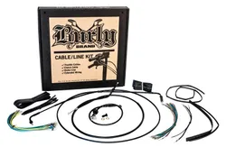 Burly 12in Extended Black Ape Hanger Control Kit