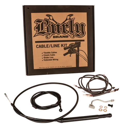Burly Black 16in Handlebar Controls Kit