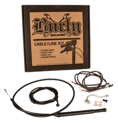 Burly Black 18in Handlebar Controls Kit