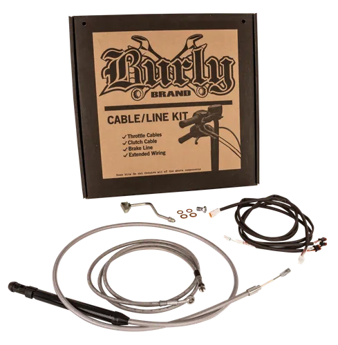 Burly Stainless Steel 16in Handlebar Controls Kit