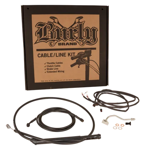 Burly Black 13in Handlebar Controls Kit