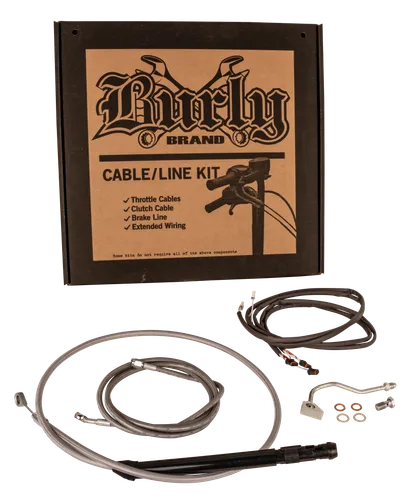 Burly Stainless Steel 13in Handlebar Controls Kit
