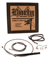 Burly Stainless Steel 15in Handlebar Controls Kit
