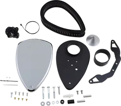 Baron Smooth Big Air Kit Cleaner Filter Assembly Chrome Washable