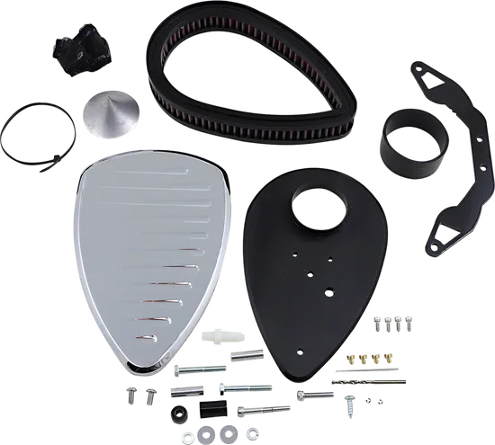 Baron Comet Big Air Kit Cleaner Filter Assembly Chrome Washable