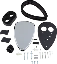 Baron Smooth Big Air Kit Cleaner Filter Assembly Chrome Washable