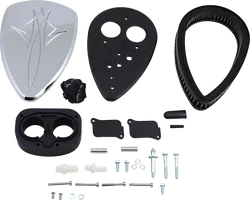 Baron Pinstripe Big Air Kit Cleaner Filter Assembly Chrome Washable