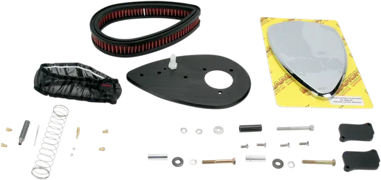 Baron Smooth Big Air Kit Cleaner Filter Assembly Chrome Washable