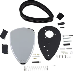 Baron Smooth Big Air Kit Cleaner Filter Assembly Chrome Washable