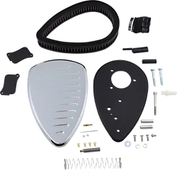 Baron Comet Big Air Kit Cleaner Filter Assembly Chrome Washable