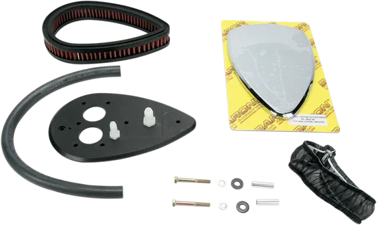 Baron Smooth Big Air Kit Cleaner Filter Assembly Chrome Washable