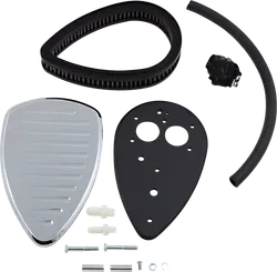 Baron Comet Big Air Kit Cleaner Filter Assembly Chrome Washable