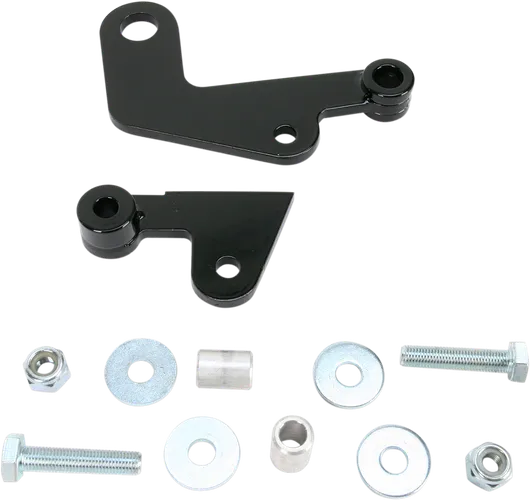 Baron Rear Shock Drop Bracket Lowering Kit Black Lowers 1.5in.