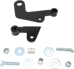 Baron Rear Shock Drop Bracket Lowering Kit Black Lowers 1.5in.