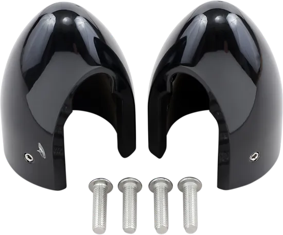 Baron Fork Bullets Front Axle Cap Nut Covers Pair Aluminum Black