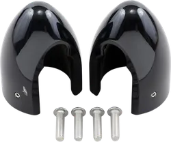 Baron Fork Bullets Front Axle Cap Nut Covers Pair Aluminum Black