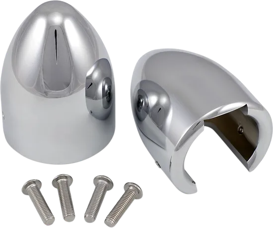 Baron Fork Bullets Front Axle Cap Nut Covers Pair Aluminum Chrome