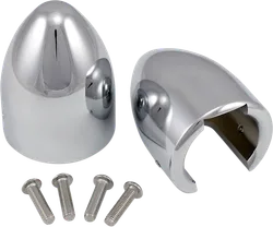 Baron Fork Bullets Front Axle Cap Nut Covers Pair Aluminum Chrome
