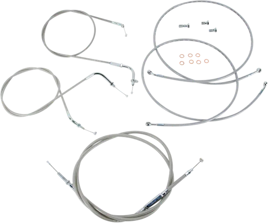 Baron Handlebar Control Cable Kit Clutch Brake Line 18-20in. SS