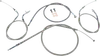Baron Handlebar Control Cable Kit Clutch Brake Line 12-14in. SS