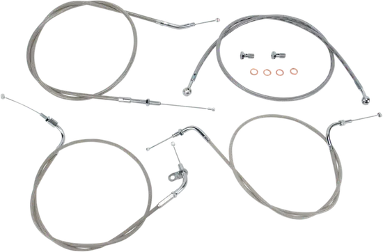 Baron Handlebar Control Cable Kit Clutch Brake Line 12-14in. SS