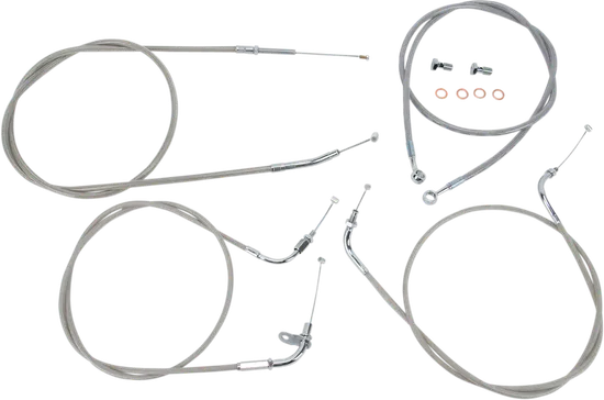 Baron Handlebar Control Cable Kit Clutch Brake Line 15-17in. SS
