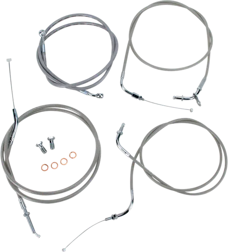 Baron Handlebar Control Cable Kit Clutch Brake Line 18-20in. SS