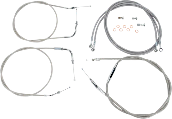 Baron Handlebar Control Cable Kit Clutch Brake Line 15-17in. SS