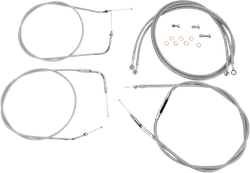 Baron Handlebar Control Cable Kit Clutch Brake Line 15-17in. SS