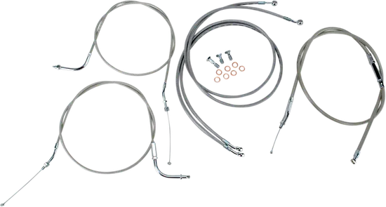 Baron Handlebar Control Cable Kit Clutch Brake Line 12-14in. SS