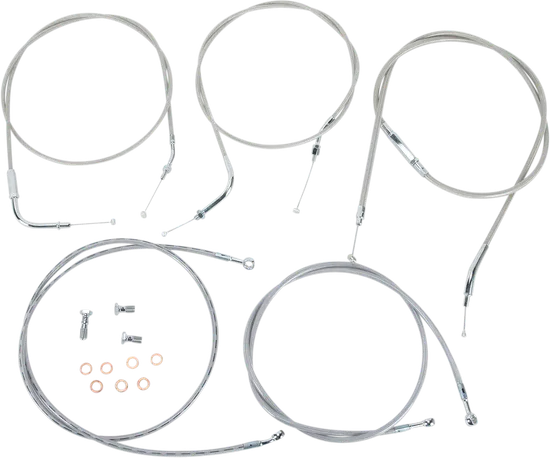 Baron Handlebar Control Cable Kit Clutch Brake Line 18-20in. SS