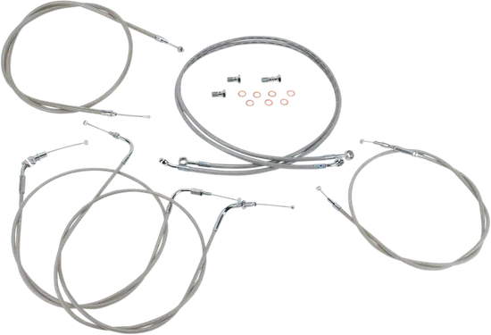 Baron Handlebar Control Cable Kit Clutch Brake Line 12-14in. SS