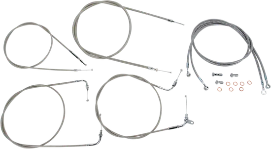 Baron Handlebar Control Cable Kit Clutch Brake Line 15-17in. SS
