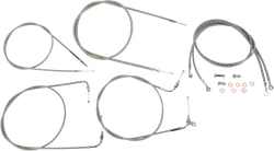 Baron Handlebar Control Cable Kit Clutch Brake Line 15-17in. SS