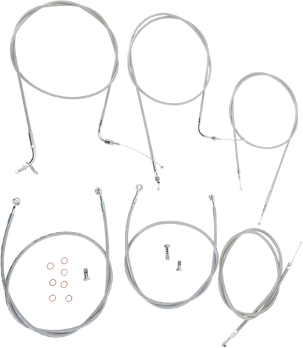 Baron Handlebar Control Cable Kit Clutch Brake Line 18-20in. SS