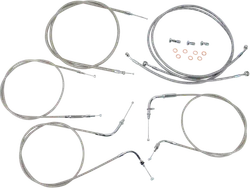 Baron Handlebar Control Cable Kit Clutch Brake Line 12-14in. SS