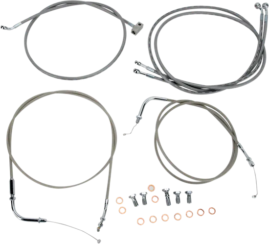 Baron Handlebar Control Cable Kit Clutch Brake Line 18-20in. SS