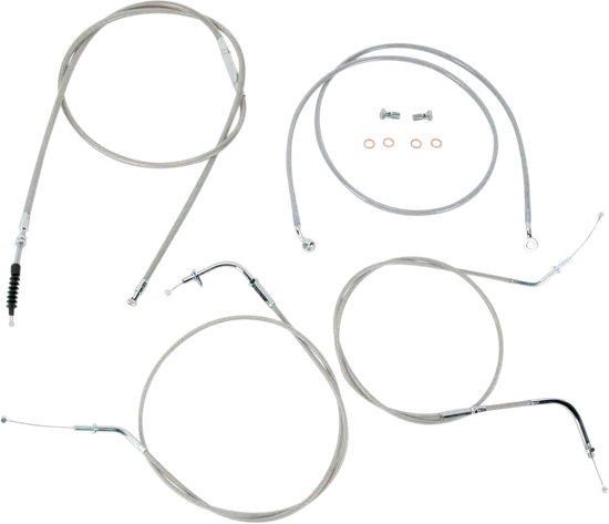 Baron Handlebar Control Cable Kit Clutch Brake Line 18-20in. SS