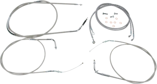 Baron Handlebar Control Cable Kit Clutch Brake Line 15-17in. SS
