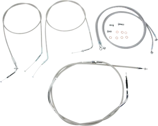Baron Handlebar Control Cable Kit Clutch Brake Line 18-20in. SS