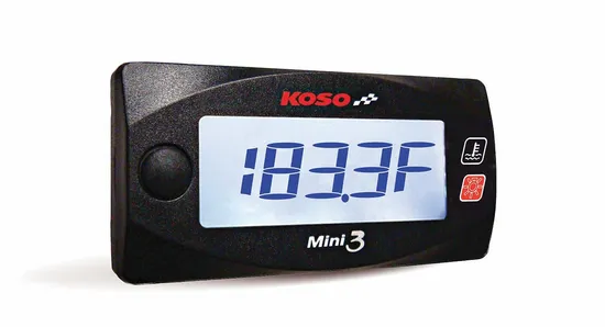 Koso Black Cylinder Head Temperature Meter