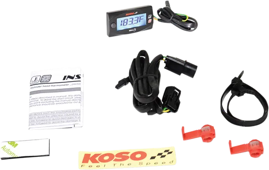 Koso Black Cylinder Head Temperature Meter