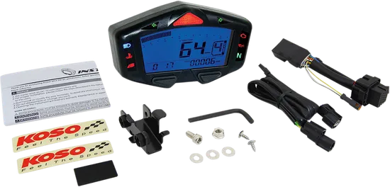 Koso Black Electronic Multi Function Speedometer